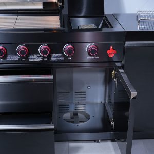 luxury outdoor cooking island