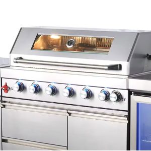 outdoor kitchen entertainment setup