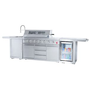 outdoor grill and kitchen combination
