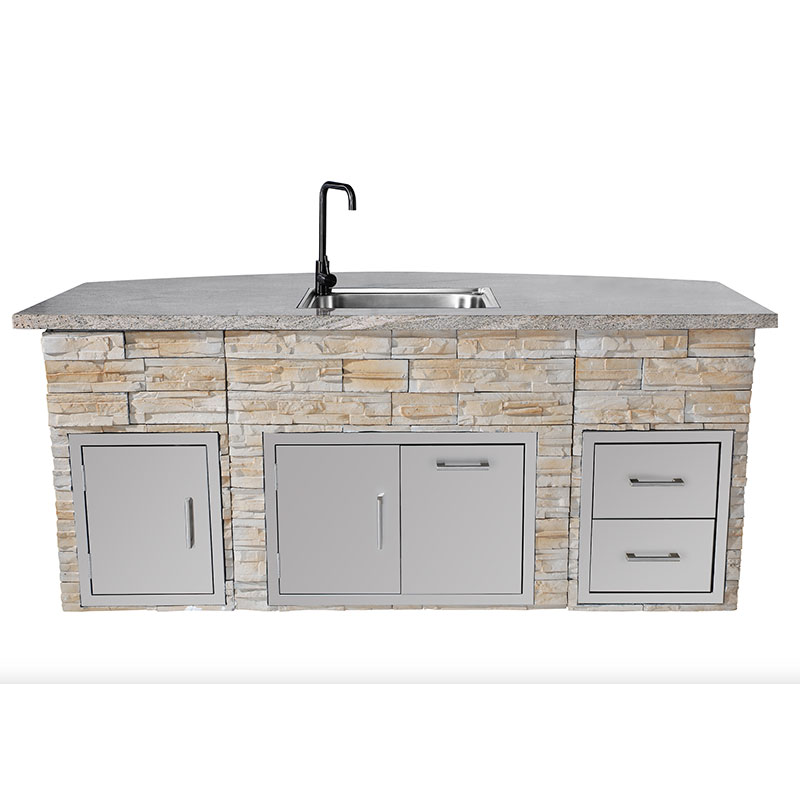 Orisen outdoor kitchen with sink and grill station