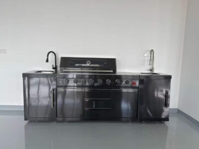 custom outdoor kitchen island